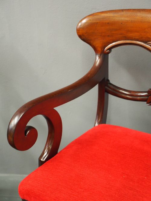 PAIR OF SCOTTISH VICTORIAN MAHOGANY ARMCHAIRS - ADDITIONAL PHOTO 4