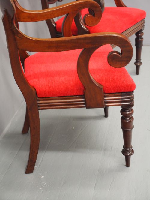 PAIR OF SCOTTISH VICTORIAN MAHOGANY ARMCHAIRS - ADDITIONAL PHOTO 8