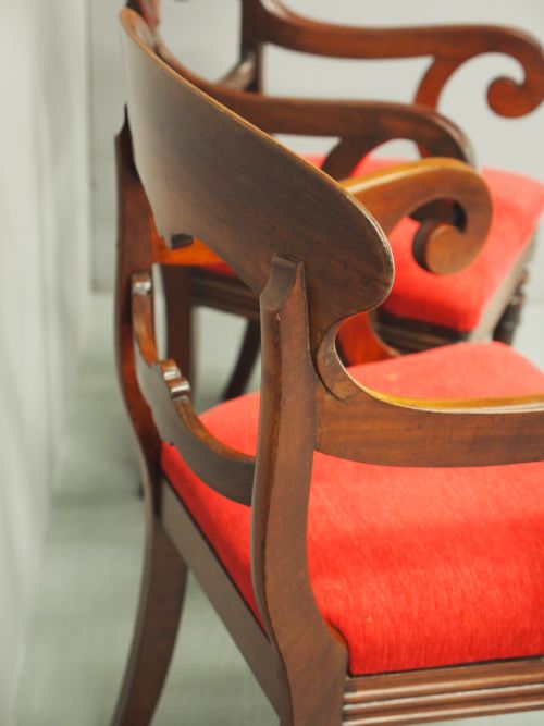 PAIR OF SCOTTISH VICTORIAN MAHOGANY ARMCHAIRS - ADDITIONAL PHOTO 9