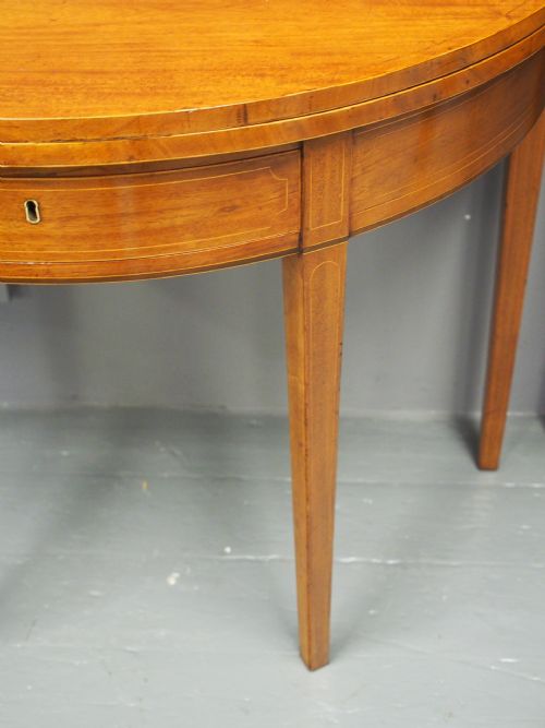 PAIR OF GEORGE III MAHOGANY FOLD OVER TEA TABLES - ADDITIONAL PHOTO 4