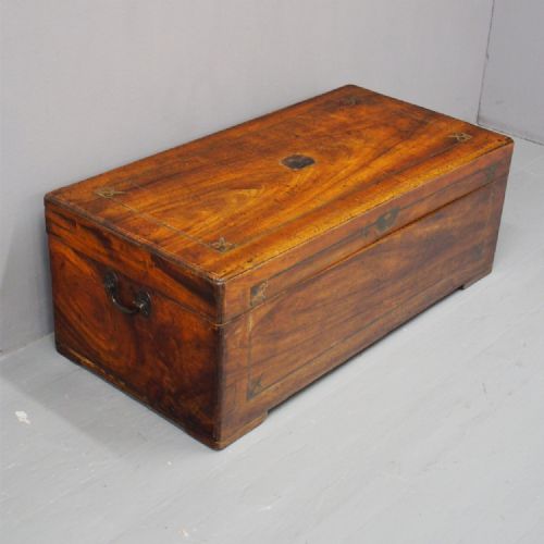 William IV Brass Inlaid Travelling Trunk