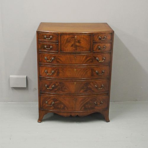 Georgian Style Inlaid Mahogany Bowfront Chest