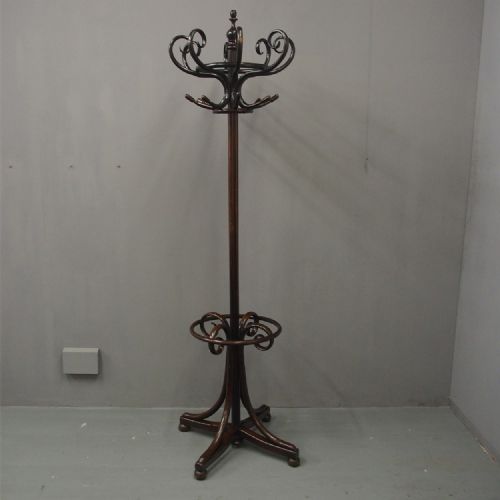 Stained Beech Bentwood Hall Stand