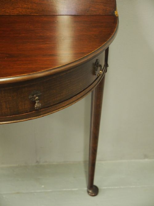 GEORGE II STYLE MAHOGANY FOLDOVER TABLE - ADDITIONAL PHOTO 4
