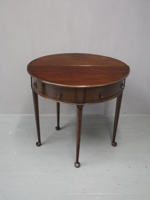 GEORGE II STYLE MAHOGANY FOLDOVER TABLE - ADDITIONAL PHOTO 6