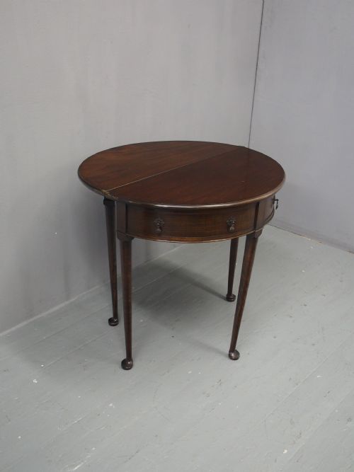 GEORGE II STYLE MAHOGANY FOLDOVER TABLE - ADDITIONAL PHOTO 7