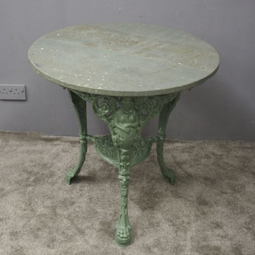 Cast Iron Garden Table with Slate Top