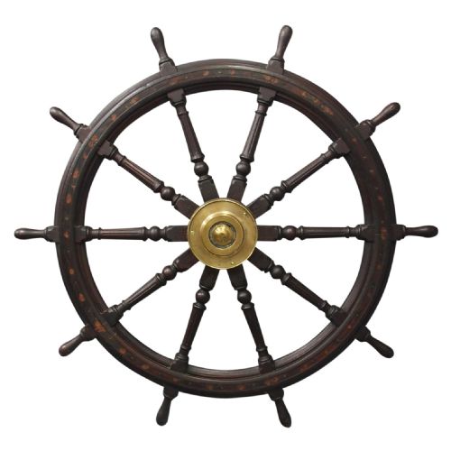 Large Oak Ships Wheel
