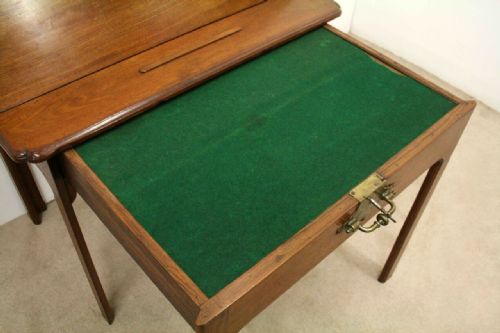 GEORGE III FIGURED MAHOGANY ARCHITECTS DESK - ADDITIONAL PHOTO 2