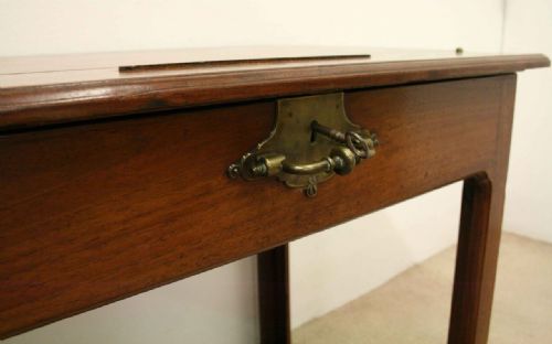 GEORGE III FIGURED MAHOGANY ARCHITECTS DESK - ADDITIONAL PHOTO 6