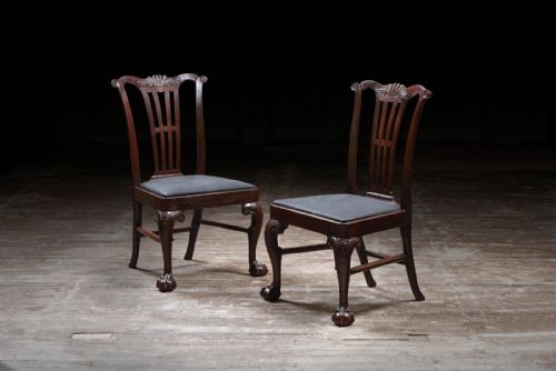 fig 1. Pair of Dining Chairs Attributed to Alexander Peter