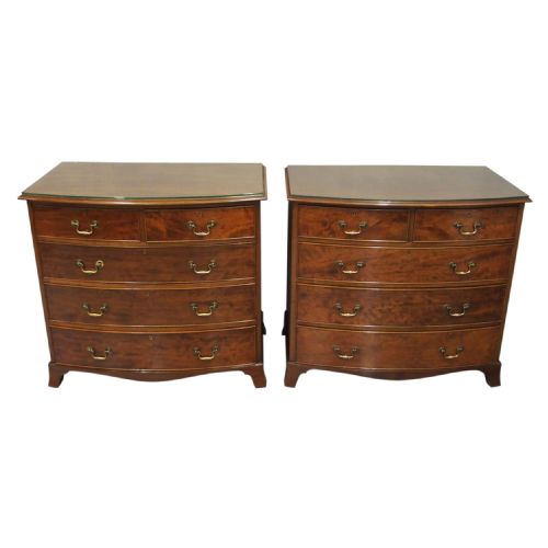 Pair of George III Style Mahogany Chest of Drawers