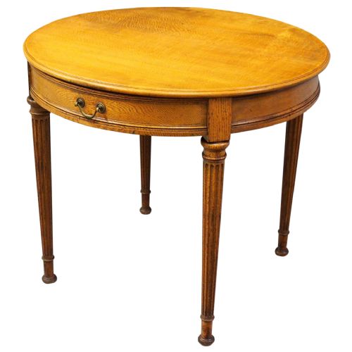Victorian Small Oak Drum Table