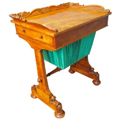 VICTORIAN SATINWOOD WORK TABLE