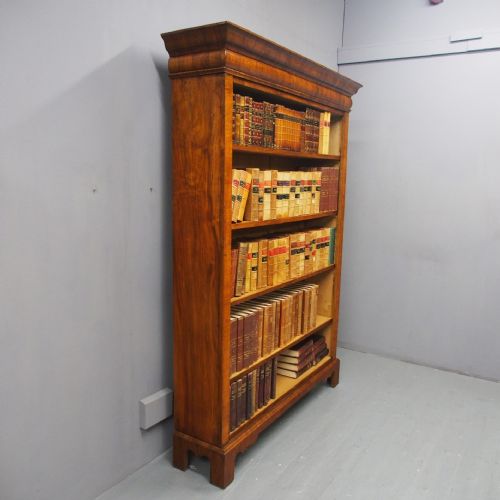 Georgian Style Walnut Open Bookcase