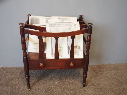 GEORGE IV MAHOGANY BOWED CANTERBURY - ADDITIONAL PHOTO 5