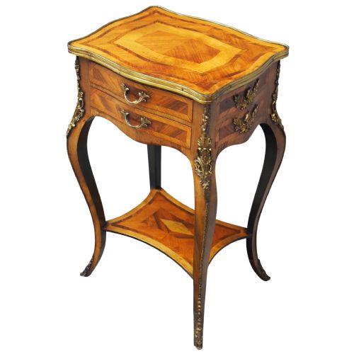 French Kingwood and Walnut Side Table
