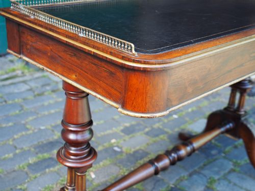 REGENCY CARVED ROSEWOOD LIBRARY TABLE - ADDITIONAL PHOTO 4