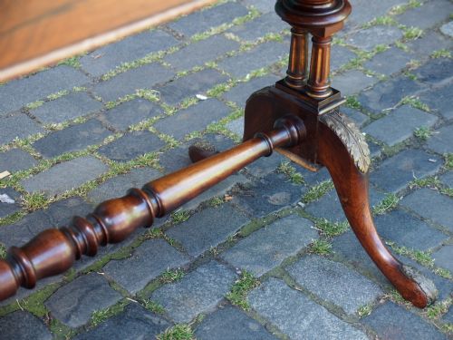 REGENCY CARVED ROSEWOOD LIBRARY TABLE - ADDITIONAL PHOTO 7