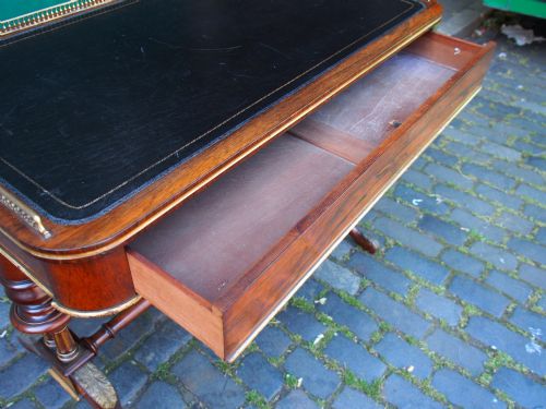 REGENCY CARVED ROSEWOOD LIBRARY TABLE - ADDITIONAL PHOTO 8
