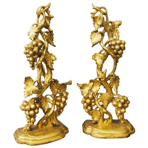 Pair of George III Carved Grape Stands