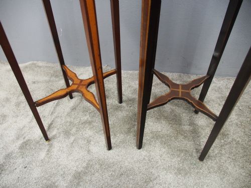 MATCHED PAIR OF GEORGE III INLAID STANDS - ADDITIONAL PHOTO 9