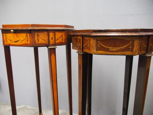 MATCHED PAIR OF GEORGE III INLAID STANDS - ADDITIONAL PHOTO 10