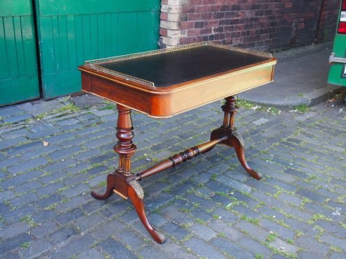 REGENCY CARVED ROSEWOOD LIBRARY TABLE - ADDITIONAL PHOTO 1