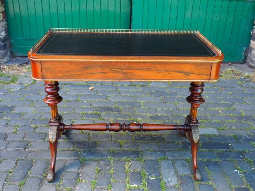 REGENCY CARVED ROSEWOOD LIBRARY TABLE - ADDITIONAL PHOTO 5