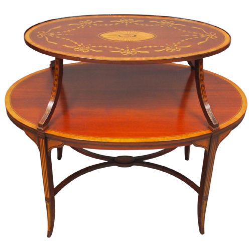 Sheraton Style 2 Tier Oval Etagere