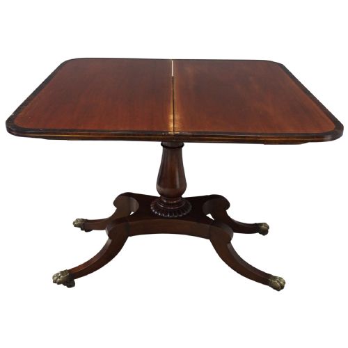 REGENCY BRASS INLAID ROSEWOOD TEA TABLE - ADDITIONAL PHOTO 1