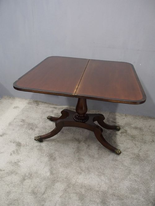 REGENCY BRASS INLAID ROSEWOOD TEA TABLE - ADDITIONAL PHOTO 8
