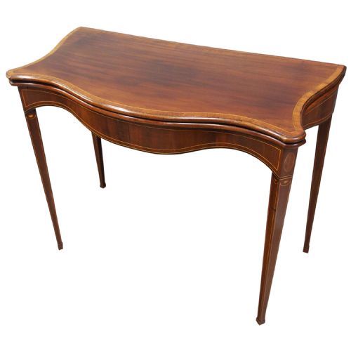 Hepplewhite Style Inlaid Mahogany Card Table