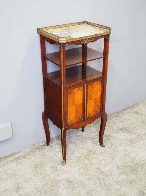 FRENCH MARBLE TOP ETAGERE - ADDITIONAL PHOTO 1