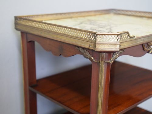 FRENCH MARBLE TOP ETAGERE - ADDITIONAL PHOTO 3