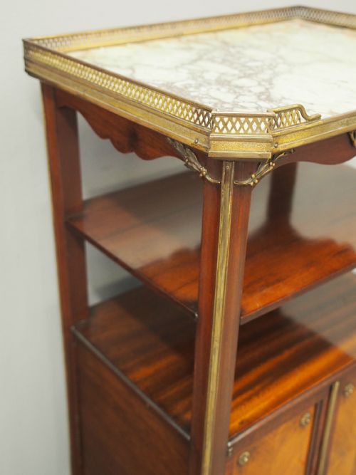 FRENCH MARBLE TOP ETAGERE - ADDITIONAL PHOTO 4