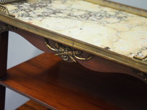 FRENCH MARBLE TOP ETAGERE - ADDITIONAL PHOTO 5