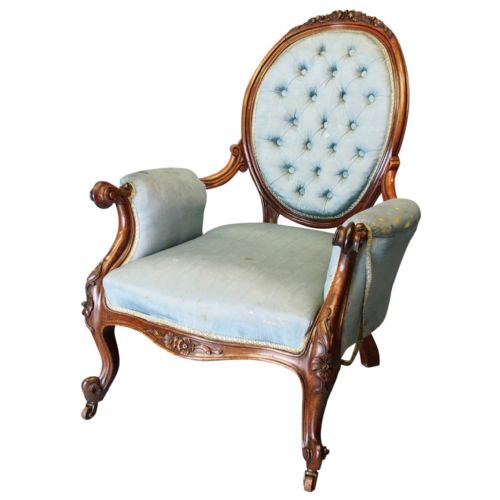 VICTORIAN ARMCHAIR FROM HOME OF ARTIST JOHN BELLANY