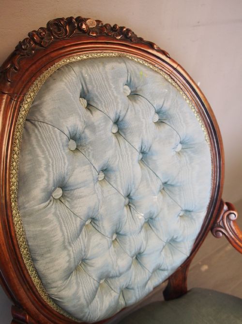 VICTORIAN ARMCHAIR FROM HOME OF ARTIST JOHN BELLANY - ADDITIONAL PHOTO 2