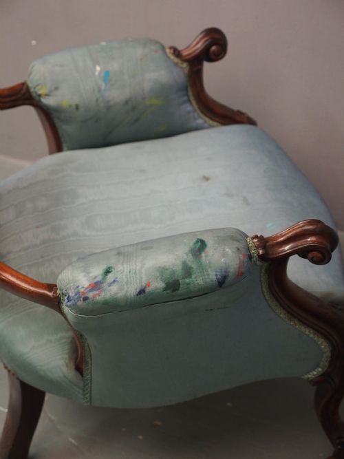 VICTORIAN ARMCHAIR FROM HOME OF ARTIST JOHN BELLANY - ADDITIONAL PHOTO 11
