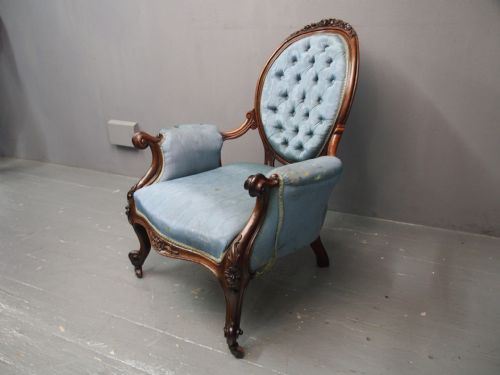 VICTORIAN ARMCHAIR FROM HOME OF ARTIST JOHN BELLANY - ADDITIONAL PHOTO 16
