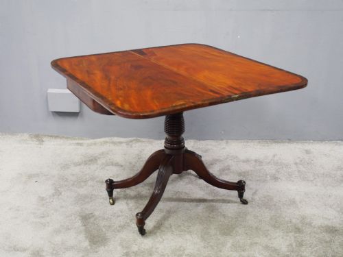 REGENCY MAHOGANY AND ROSEWOOD FOLDOVER CARD TABLE - ADDITIONAL PHOTO 6