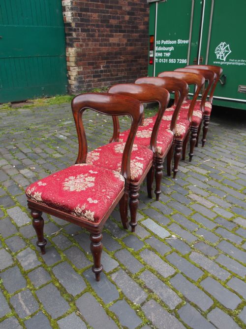 SET OF 6 SCOTTISH VICTORIAN MAHOGANY DINING CHAIRS - ADDITIONAL PHOTO 2