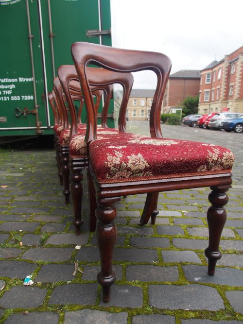 SET OF 6 SCOTTISH VICTORIAN MAHOGANY DINING CHAIRS - ADDITIONAL PHOTO 4