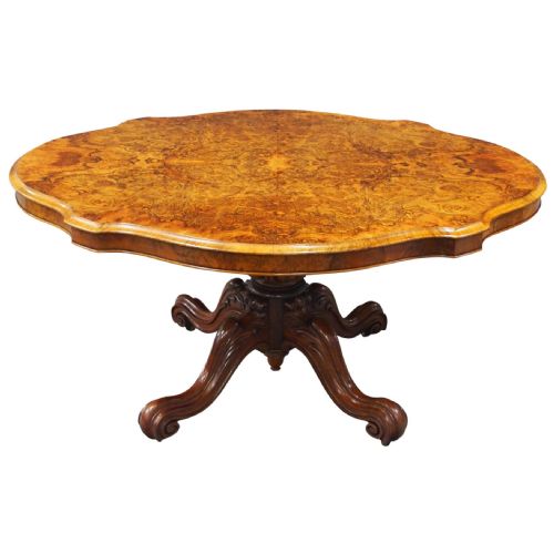 Victorian Burr Walnut Breakfast Table