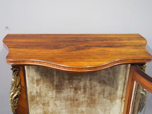 FRENCH ROSEWOOD VITRINE BY THOMAS JUSTICE SONS - ADDITIONAL PHOTO 2