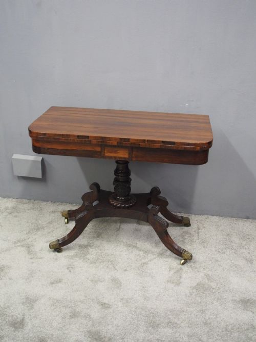 SCOTTISH REGENCY ROSEWOOD CARD TABLE - ADDITIONAL PHOTO 2