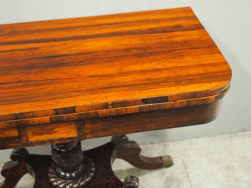 SCOTTISH REGENCY ROSEWOOD CARD TABLE - ADDITIONAL PHOTO 4