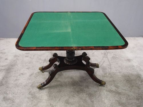 SCOTTISH REGENCY ROSEWOOD CARD TABLE - ADDITIONAL PHOTO 5