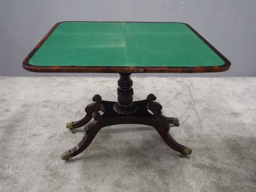 SCOTTISH REGENCY ROSEWOOD CARD TABLE - ADDITIONAL PHOTO 6